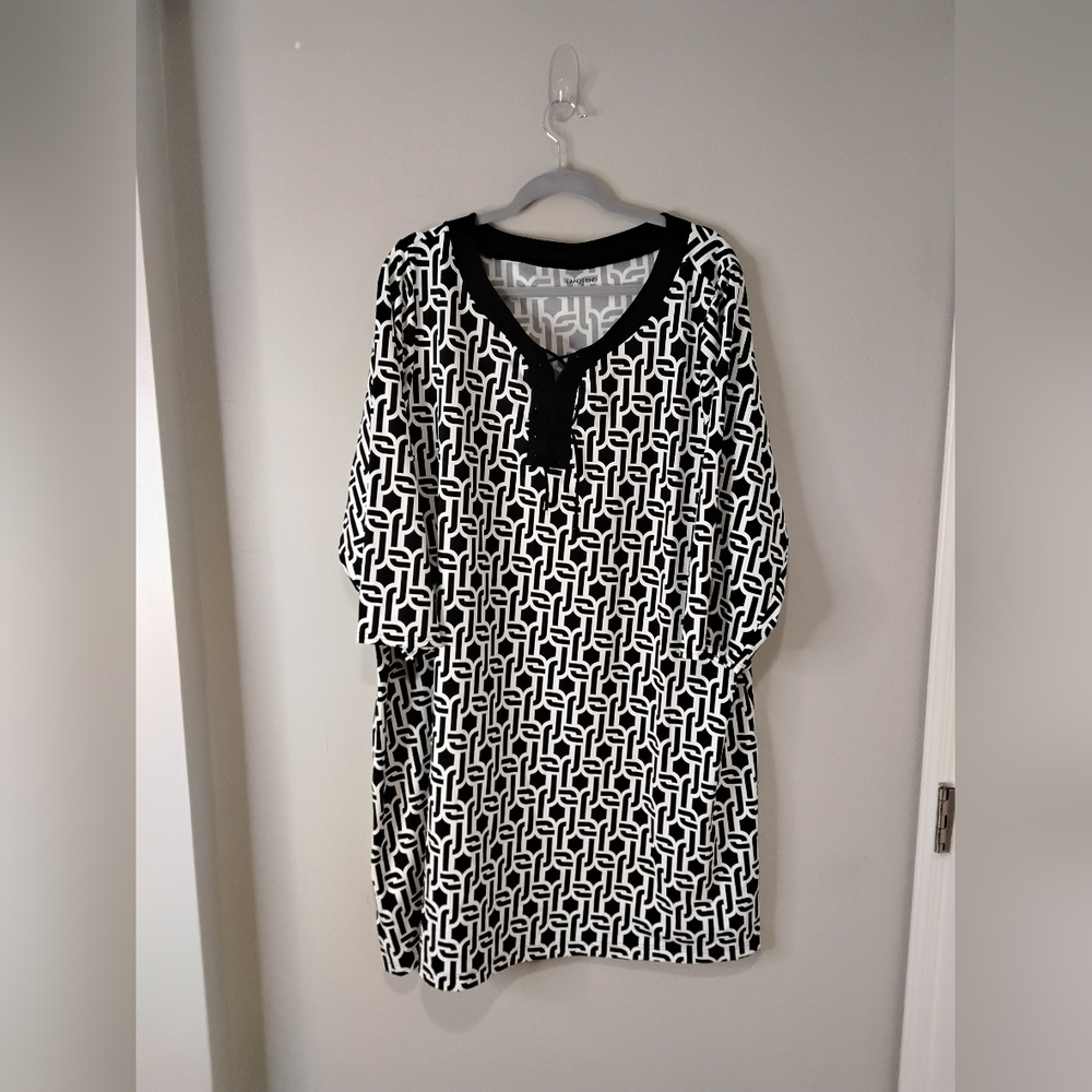 Black and White Patterned Dress